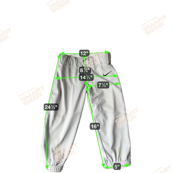 Nike Vapor Dri-Fit Kids Baseball Pants Size Medium Gray - Picture 8 of 11